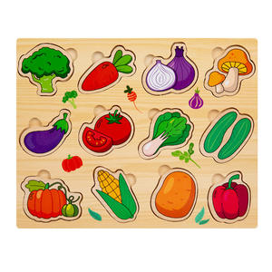 Jouets éducatifs pour enfants Puzzle d'éducation précoce en <span class=keywords><strong>bois</strong></span> 4-6 ans trafic fruits numérique Animal Cognition avion jeux à main - Product Image 2