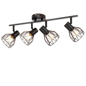 <span class=keywords><strong>Lampadario</strong></span> a 4 Luci in Ferro, Illuminazione Moderna Decorativa Regolabile per Soffitto/Camera da Letto/Faretto - Product Image 1