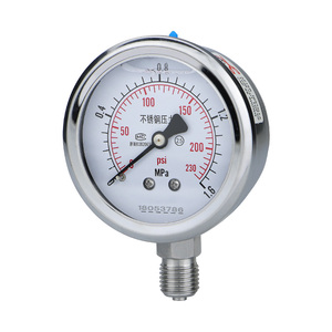 High Precision Stainless Steel Water Air 0-100psi <strong>Pressure</strong> <strong>Gauge</strong> for Hydraulic Industries with <strong>1</strong>.6% Accuracy and 2-Year Warranty - Product Image 1