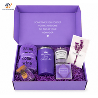 Boîte cadeau de décoration intérieure de style vintage esthétique pour elle avec bougie parfumée cristalline pour la décoration de chambre rétro