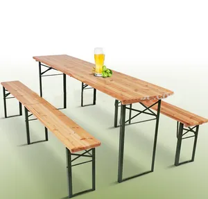 Tavolo pieghevole In Legno Mobili Da Giardino Birra e Banco Set per il Giardino