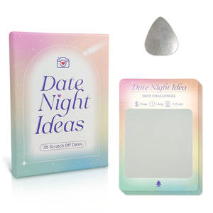 Vente en gros de produits ponctuels grand cadeau de couple romantique 35 jeux de cartes pour les couples carte à gratter de plate-forme de date unique - Product Image 2