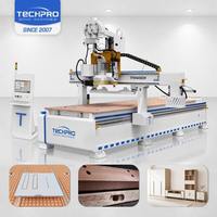 Machine CNC de fraisage 1325 1530 1445 à 3 axes avec changeur d'outils automatique et broche horizontale