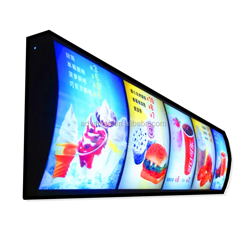 आउटडोर विज्ञापन फास्ट फूड मेनू बोर्ड का नेतृत्व किया एलईडी बोर्ड IP65 निविड़ अंधकार मेनू प्रकाश बॉक्स रेस्तरां मेनू बोर्ड का नेतृत्व किया एलईडी प्रकाश बॉक्स