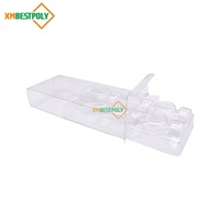 Boîte d'emballage pliable en plastique transparent pour macarons, 14 pièces, avec insert, boîte cadeau en PET transparente pour biscuits, baklava