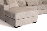 Canapé modulaire moderne en tissu, sectionnel, de luxe, à assise profonde, en forme de L, avec mousse haute densité, pour hôtel et salon, en bois