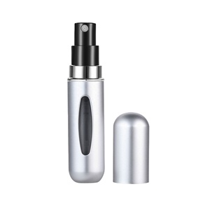 Travel <b>Mini</b> Portable Size 5ML Metal Empty Revolving <b>Perfume</b> Spray Bottle <b>Perfume</b> Atomizer Aluminum Spray Refillable Bottles - Product Image 1