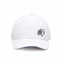 Gorra Deportiva de Béisbol de 6 Paneles con Malla Transpirable Perforada con Láser, Diseño Vintage de Hojas, Poliéster/Algodón, para Exteriores