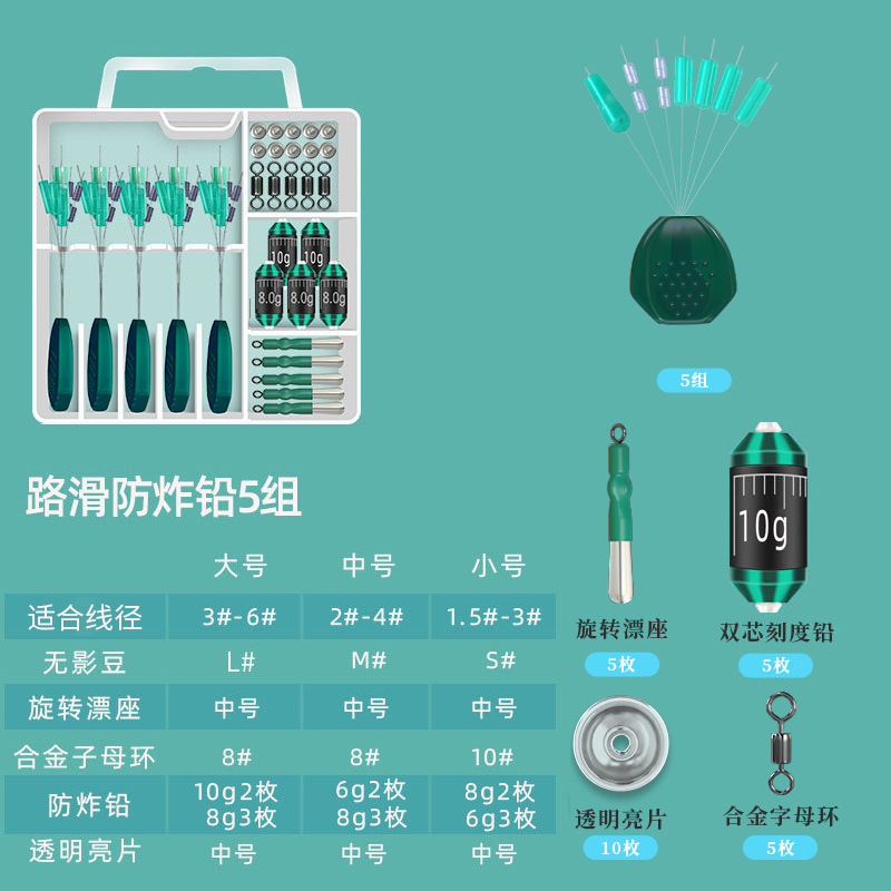 Juego de 5 piezas [Flotador antipérdida, tipo plomo antiexplosión]