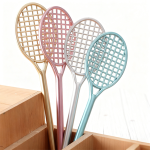 Bolígrafo Creativo Kawaii de Metal con Logotipo, Bolígrafo de Firma Multicolor con Forma de Raqueta de Bádminton, Bolígrafos de Gel para Regalar a Clientes - Product Image 3