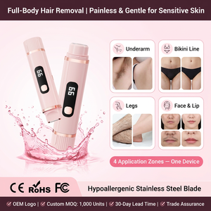 Depiladora Eléctrica Tipo Pinza para Mujer, Depilación Corporal Completa sin Dolor, Recargable Tipo-C, Pantalla LED Inteligente, Uso Doméstico - Product Image 2