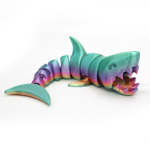 Figurines de requins imprimées en 3D créatives, modèles articulés d'animaux et jouets pour ornements, cadeaux et objets de collection - Product Image 6