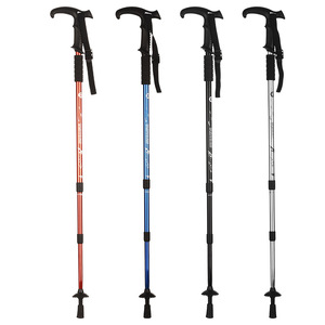 Bastón Telescópico de Aleación de Aluminio, 3 Secciones Ajustables, para Senderismo, Trekking, Montañismo, Camping, Antideslizante y Portátil - Product Image 1