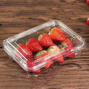 Hot Selling Pet Plastic Verpakking Wegwerp Transparante Supermarkt Fruit En Groente Conservering Doos Blisterbak