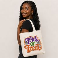 Nouveauté : Écussons brodés thermocollants personnalisés de haute qualité pour sacs, chapeaux et vêtements – Motif « Trick or Treat »