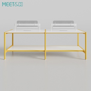 Modern 6-Seater Modular Office Workstation <b>Desk</b> 4-Person Staff Cubicle with Meeting Room for Office Furniture - Product Image 5