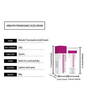 7% Arbutin & 4% Tranexamic axit Mặt Kem làm trắng Kem dưỡng ẩm đốm đen Corrector Niacinamide tất cả các loại da - Product Image 2