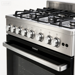 Cuisinière combinée encastrable 6 brûleurs à gaz en acier inoxydable durable avec <span class=keywords><strong>four</strong></span> pour cuisines modernes, usage domestique <span class=keywords><strong>et</strong></span> restaurant - Product Image 4