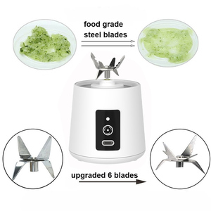 Xách tay có thể sạc lại Mini SMOOTHIE MAKER cá nhân Máy ép trái cây cup Trái Cây Rau Lắc thép không gỉ 6 Blades 2000mAh pin - Product Image 2