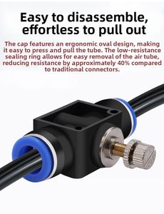 Пневматический клапан регулировки потока воздуха CHAOXU SA, быстроразъемный фитинг, регулятор скорости потока воздуха - Product Image 3