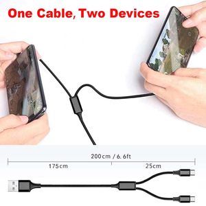 Cable de Carga Dual USB-C de Nueva Llegada 2026, 3FT 6FT 10FT, 2 Dispositivos USB C al Mismo Tiempo, Multi USB Tipo C para <span class=keywords><strong>iPhone</strong></span> 17 para Samsung - Product Image 3