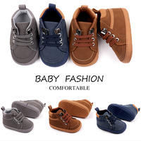 Chaussons classiques en cuir PU pour bébé - Semelle souple, faciles à mettre et à enlever, chaussures de berceau pour nourrissons de 0 à 18 mois