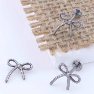 Joyería <span class=keywords><strong>de</strong></span> <span class=keywords><strong>Piercing</strong></span> para Mujer al por Mayor, <span class=keywords><strong>Piercing</strong></span> <span class=keywords><strong>de</strong></span> Oreja Superior, Labret <span class=keywords><strong>de</strong></span> Titanio G23 con Forma <span class=keywords><strong>de</strong></span> Lazo, 16G M0.9mm, para Lóbulo, Nariz, Tragus, Hélix y Cartílago - Product Image 6
