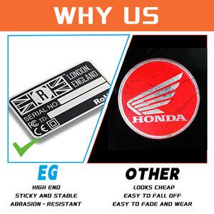 Custom 3d Metal Engraved Logo Tags <strong>Label</strong> Sticker Anodized Aluminum Logo Plate Nameplate Embossed Metal Logo - Product Image 5