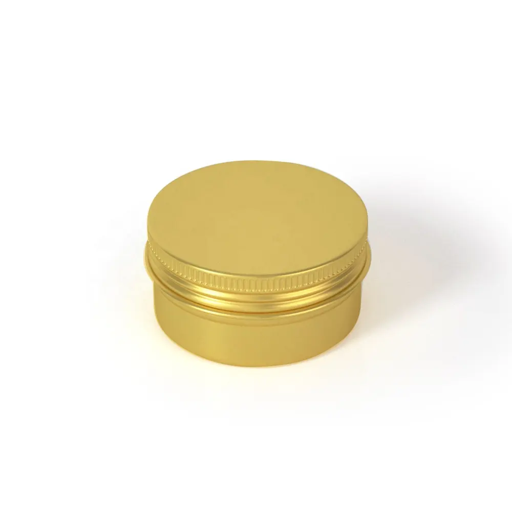 Glänzendes Gold 20ml 0,7 Unzen bedrucktes Aluminium glas für Metall kosmetik behälter verpackung