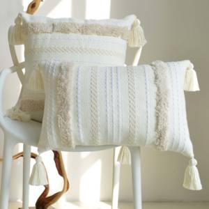 Bantal Gaya Boho, Gaya Etnis Mewah, Bantal Lempar Rumbai, Bantal Pinggang Ruang Tamu Eropa Utara - Product Image 1