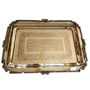 Service de vaisselle rectangulaire en bronze de qualité supérieure, couleur classique, émail, portable, compatible lave-vaisselle, assiette de service pour hôtel, restaurant KING - Product Image 1