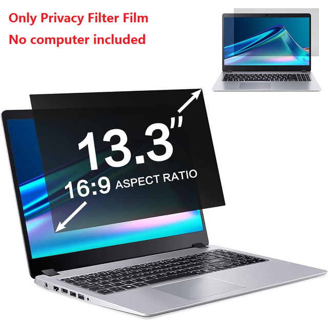 13.3 Inch Laptop Privacy Screen Filter Compatible with HP Dell Acer Asus Samsung Lenovo Thinkpad 16:9 Anti-Glare Protector