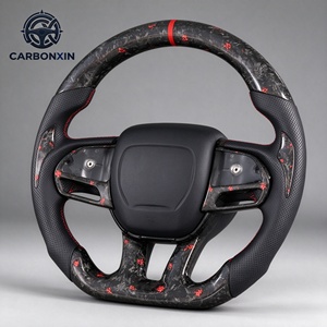 Volant en fibre de carbone forgé sur mesure avec éclairage LED pour Dodge Charger Sxt Rt Challenger SRT Hellcat Scat Pack 2016 2017 2018 2019 2020 - Product Image 6