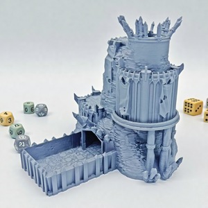 Torre de Dados DND con Diseño de Calavera de Dragón Poliédrica Impresa en 3D, Ecológica, Temática de Aventura, Venta al por Mayor - Product Image 4