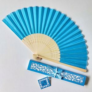 Abanico de Mano de Bambú Personalizado de Grado A con Caja de Papel, Abanico de Bambú Artesanal con Encaje para Bodas Chinas - Product Image 2