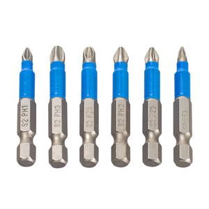 Yunbei Yb <b>Screwdriver</b> <b>Bit</b> <b>Set</b> Pz1 Pz2 Pz3 Ph1 Ph2 Ph3 Hex Shank 6 Mm Silver Finish - Product Image 5