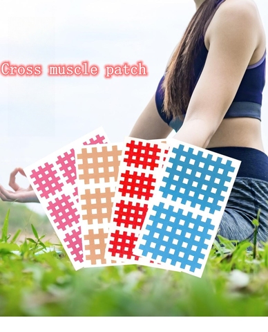 Cross-Shape Acrylic Water Activated Single Sided Cotton Muscle Tape Breathable Intramuscular Effect Sports Physical Therapy