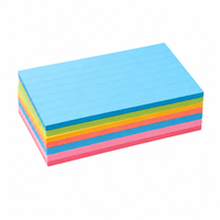 Blocs-notes adhésifs lignés 5 couleurs vives, blocs de notes autocollants pour bureau, école, maison, personnalisables, OEM, directement de l'usine