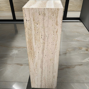 Colonna Decorativa Personalizzabile di Alta Gamma per Hotel e Ville, <span class=keywords><strong>Base</strong></span> in Marmo Naturale Opaco, Grande Lastra Lucidata, Decorazione Artigianale - Product Image 5