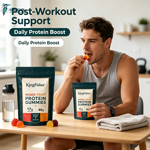 Gomitas de <span class=keywords><strong>Creatina</strong></span> con Alto Contenido de Proteína KingFisher para la Recuperación Muscular, Gomitas de Proteína de Suero, Snack Pre-Entrenamiento para Fitness - Product Image 1