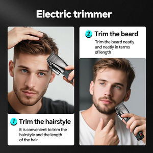 एलईडी डिस्प्ले स्टेनलेस स्टील ब्लेड के साथ क्लिपर नए मॉडल के लिए रीचार्जेबल इलेक्ट्रिक बाल - Product Image 2