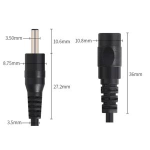 3,5*1,35mm macho hembra DC <span class=keywords><strong>Plut</strong></span> a fin de DC de alimentación de carga Cable flexible - Product Image 3