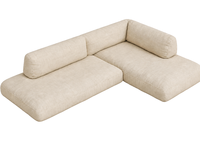 Ensemble de coussins de canapé d'extérieur beige sable, hydrofuges, résistants aux UV, séchage rapide, antidérapants, avec soutien profond pour la position assise et rembourrage personnalisé