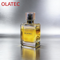 Juego de Botellas de Perfume de Vidrio Transparente al por Mayor con Tapa Sarin en Tamaños de 50ml y 100ml, con Impresión de Logotipo Personalizado