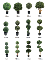 Fabrication en gros de boules de topiaire artificielles, arbres en buis artificiels, plantes bonsaï artificielles pour la décoration de la maison et du jardin