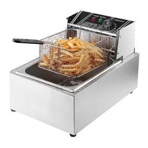 Stainless Steel Restaurant USED Commerical Small Potato Chips Electric Deep Fryer