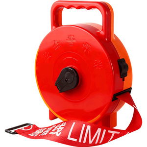 Cinta de Advertencia Retráctil de Seguridad Langrui Hardware, 30m 50m, Diseño de Bloqueo de Freno en Lona Roja para Aislamiento en Obras de Construcción - Product Image 2