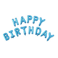 Bannière de lettres de l'alphabet de couleur unie, ballons gonflables en papier d'aluminium, fournitures de fête d'anniversaire, ensemble de ballons
