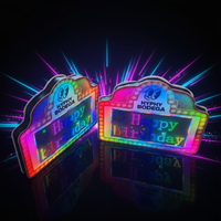 Letrero LED Recargable de Alta Calidad con Control Remoto, Diseño de Feliz Cumpleaños, Letrero Publicitario de Metal y Acrílico en Oferta