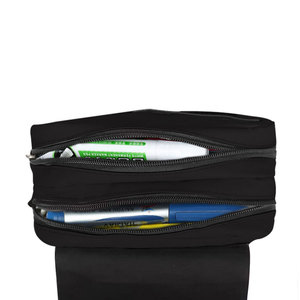 Sarung pena kain lipat ganda pola bintik macan tutul lucu hadiah terbaik 3D kantong pensil untuk penggunaan kantor sekolah anak-anak - Product Image 5